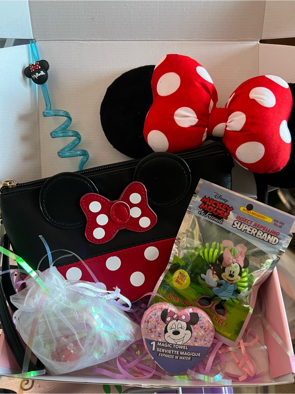 Disney Minnie Mouse Black & Red Polka Dot Headband with Matching Purse Set